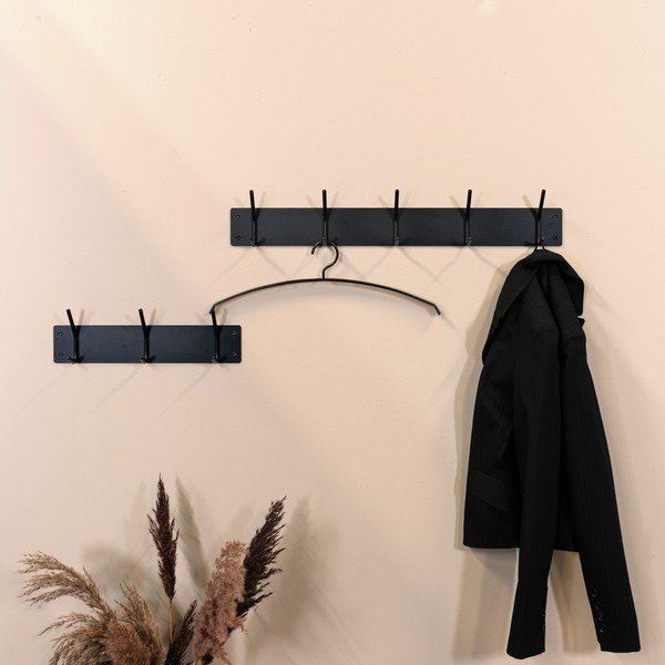 Czarny metalowy wieszak ścienny 40 cm Fusion – Spinder Design-image-1