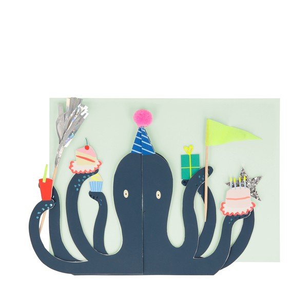 Kartka Party Octopus – Meri Meri-image-1