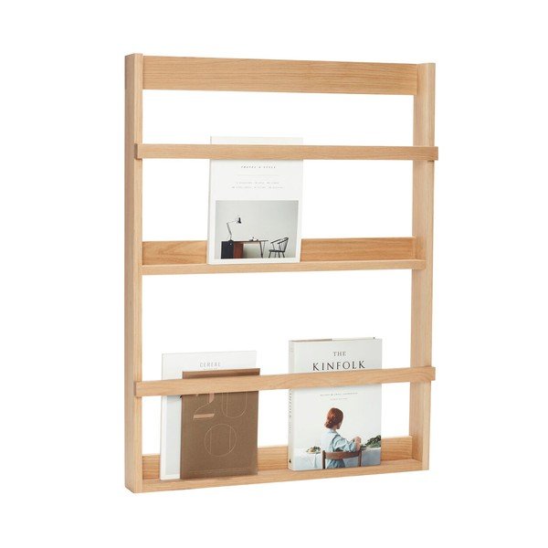 Wielopoziomowa/na zdjęcia półka z litego drewna dębowego w naturalnym kolorze 74 cm Display – Hübsch-image-2