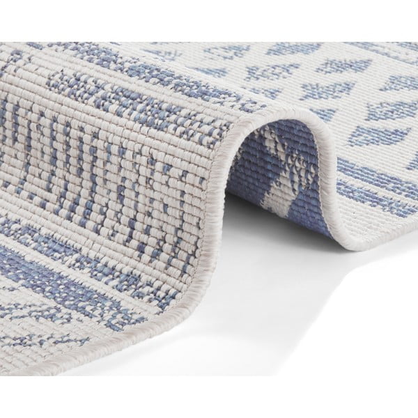 Niebiesko-kremowy chodnik odpowiedni na zewnątrz NORTHRUGS Biri, 80x250 cm-image-2