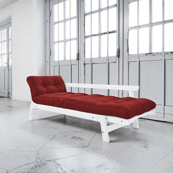 Sofa rozkładana Karup Step White/Passion Red-image-2