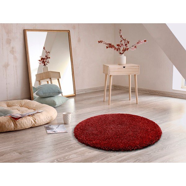 Czerwony dywan Universal Aqua Liso, ø 100 cm-image-1