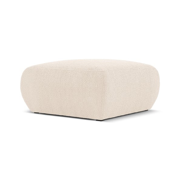 Beżowy puf z materiału bouclé Molino – Micadoni Home-image-1