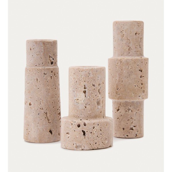 Kamienne świeczniki zestaw 3 szt. Majid – Kave Home-image-2