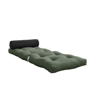 Wielofunkcyjny materac Karup Design Wrap Olive Green/Dark Grey, 70x200 cm