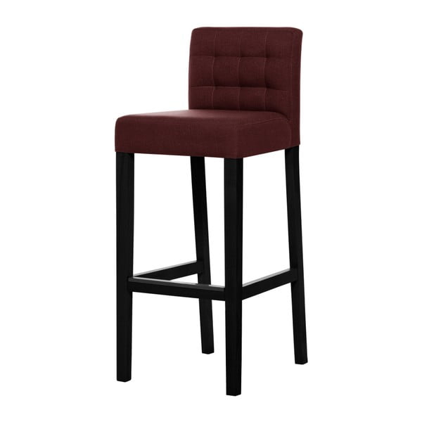 Ceglaste krzesło barowe z czarnymi nogami Ted Lapidus Maison Jasmin