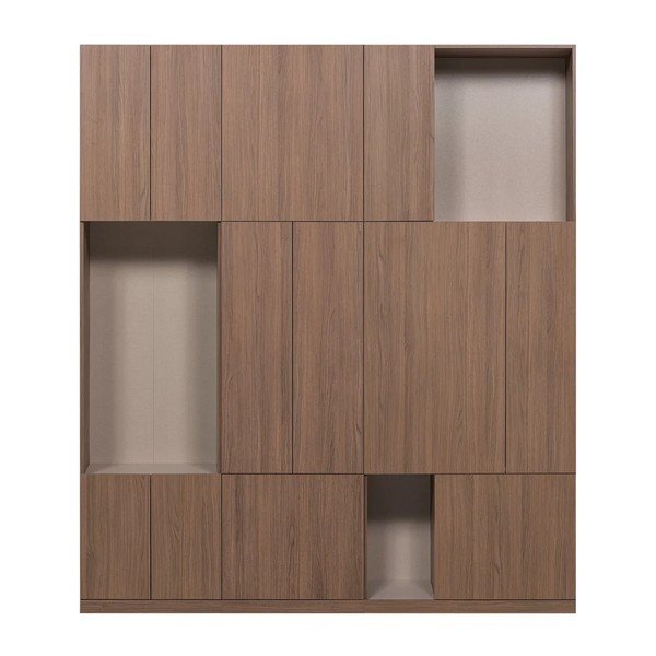 Szafka modułowa w ciemnym naturalnym kolorze 188x215 cm Build – WOOOD