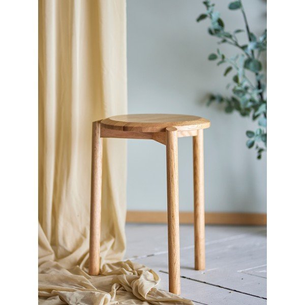 Stołek z litego drewna dębowego w naturalnym kolorze Gil – Bloomingville-image-1