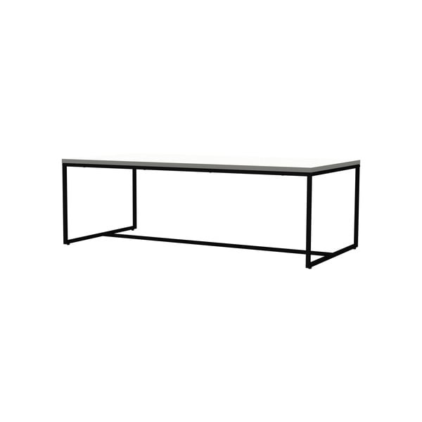 Biały stolik z metalową konstrukcją w czarnym kolorze Tenzo Lipp