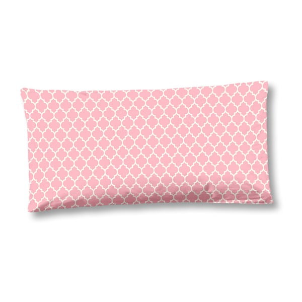 Różowa poszewka na poduszkę z satyny bawełnianej HIP Milika, 40x80 cm