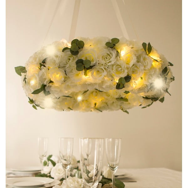 Wieniec ślubny z lampkami LED Rose Wreath