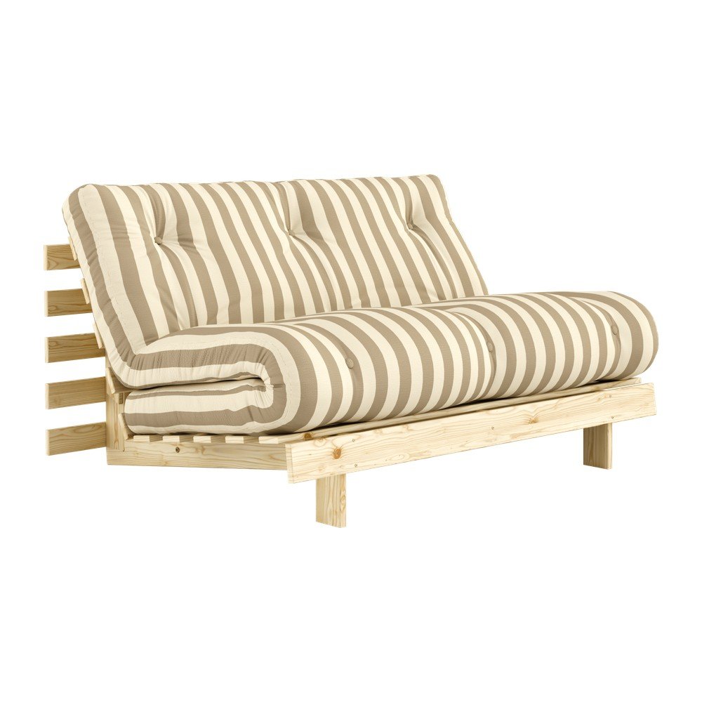 Beżowa/kremowa rozkładana sofa 140 cm Roots – Karup