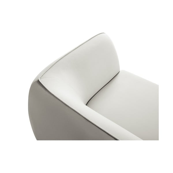 Beżowa aksamitna sofa 190 cm Lando – Micadoni Home-image-4