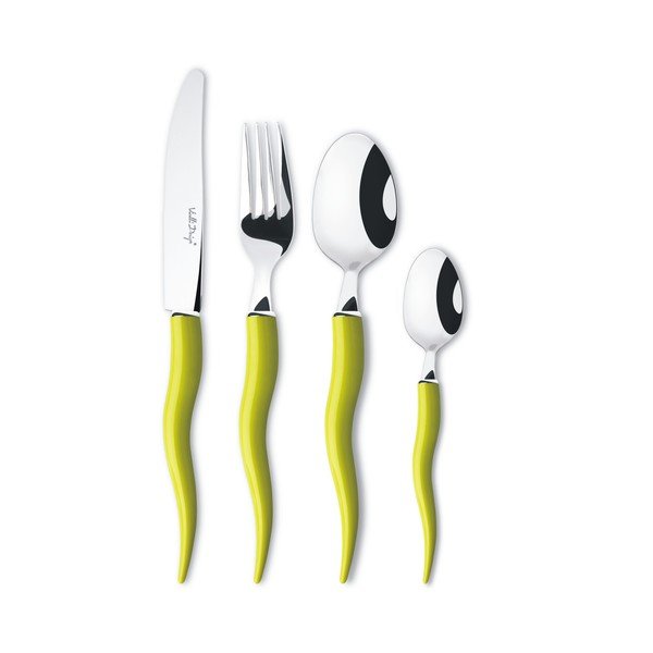 Zestaw sztućców Mio Tullio Green&White, 5 szt.-image-1