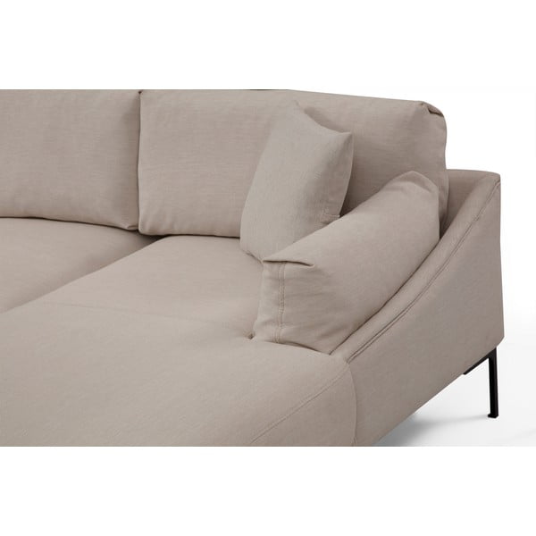 Jasnobeżowa sofa narożna Artie Leo, narożnik prawy-image-1