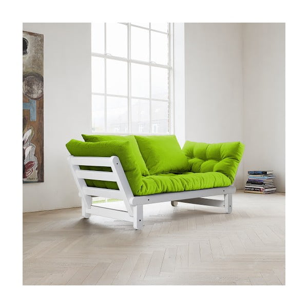 Sofa rozkładana Karup Beat White/Lime-image-1
