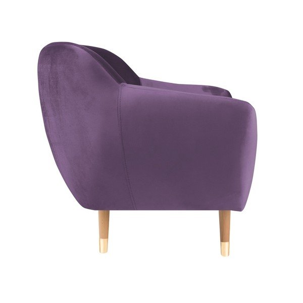 Fioletowy aksamitny fotel Mazzini Sofas Benito-image-3