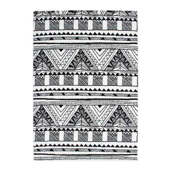 Dywan Aztec czarny/biały, 80x150cm
