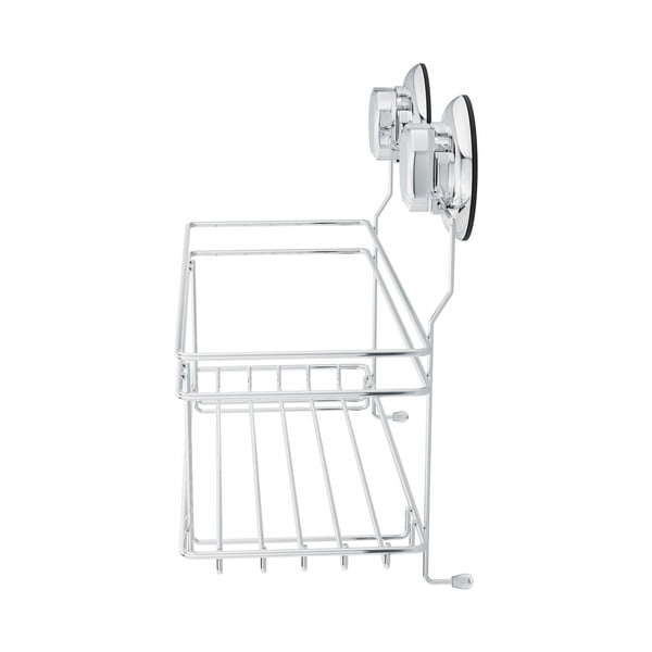 Samoprzylepna metalowa półka łazienkowa w kolorze srebra Bestlock Bath – Compactor-image-4