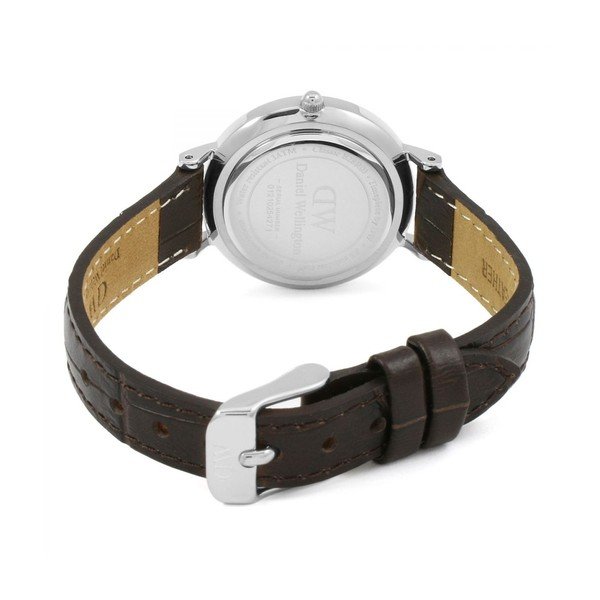 Zegarek damski z białym cyferblatem i z detalami w srebrnej barwie Daniel Wellington Petite York, ⌀ 28 mm-image-3