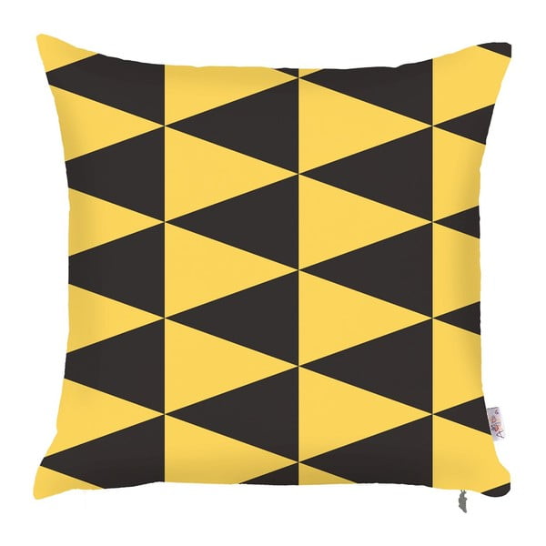 Poszewka na poduszkę Mike & Co. NEW YORK Yellow Triangles, 43x43 cm