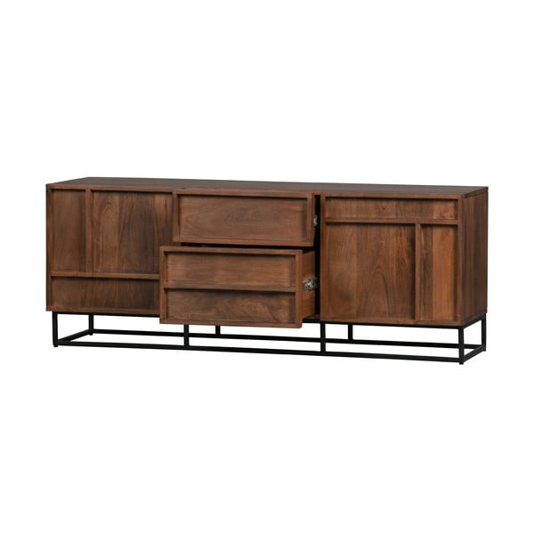 Brązowa szafka pod TV z drewna mangowca WOOOD Forrest-image-3