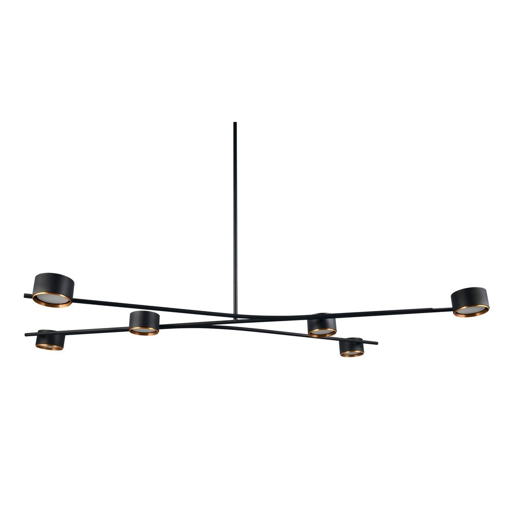 Czarna metalowa lampa wisząca Coda – Trio Select
