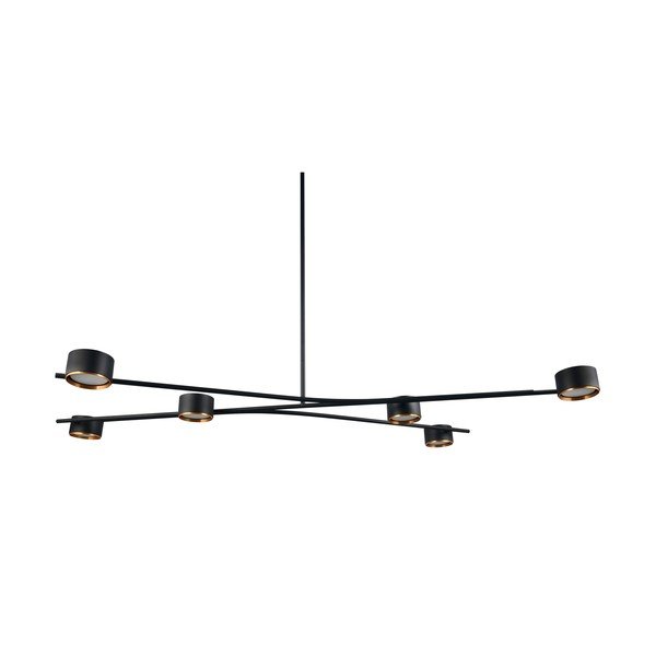 Czarna metalowa lampa wisząca Coda – Trio Select
