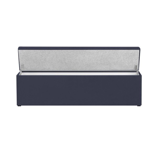 Granatowa ławka Mazzini Sofas Ancona, 160x47 cm-image-1