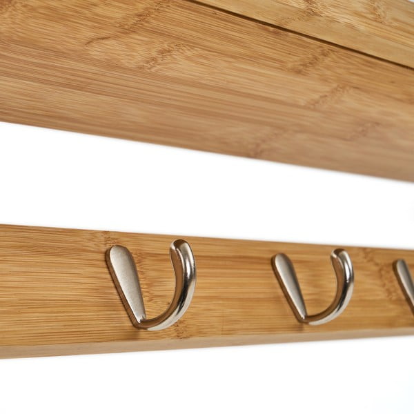 Bambusowy wieszak ścienny z półką – Casa Selección-image-1