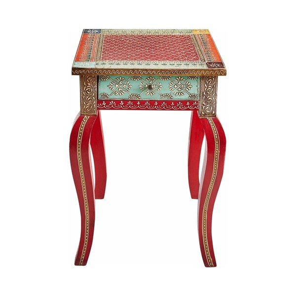 Czerwony stolik z drewna mangowca Støraa Vito-image-3