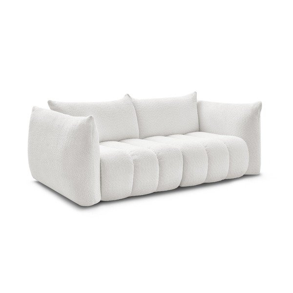 Biała sofa z materiału bouclé 234 cm Azra – Bobochic Paris-image-2