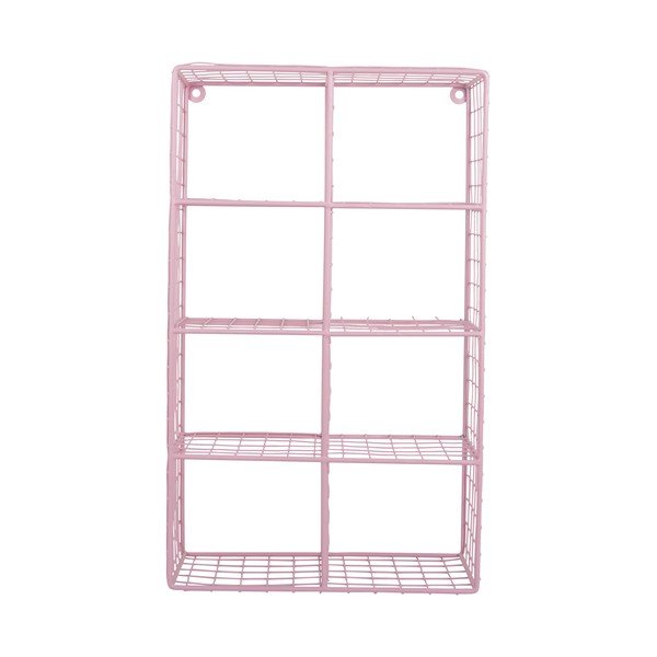 Jasnoróżowa wielopoziomowa stalowa półka 30 cm Reja – PT LIVING