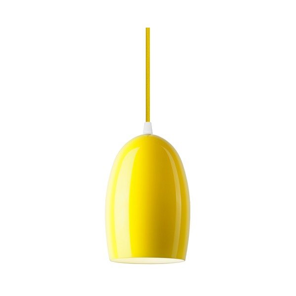 Żółta błyszcząca lampa wisząca Sotto Luce UME-image-2