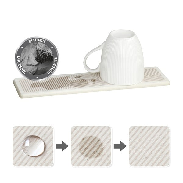Beżowa podkładka do naczyń okrzemkowa (z diatomitu) 30x8 cm Damon – Wenko-image-3