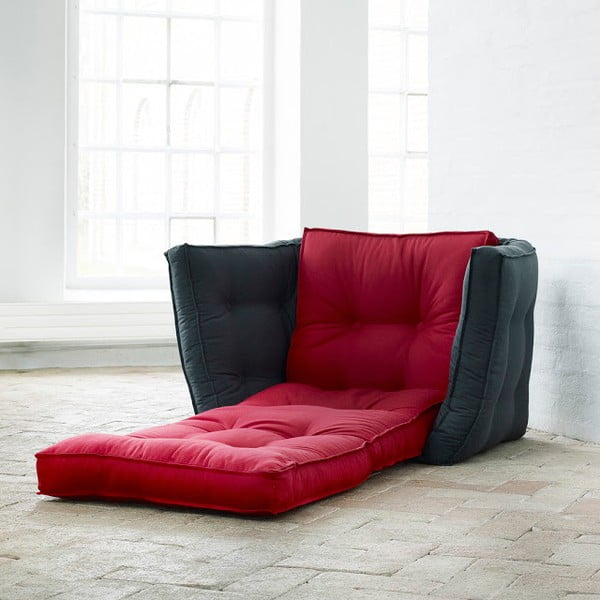 Fotel rokładany Karup Dice Red/Gray-image-2