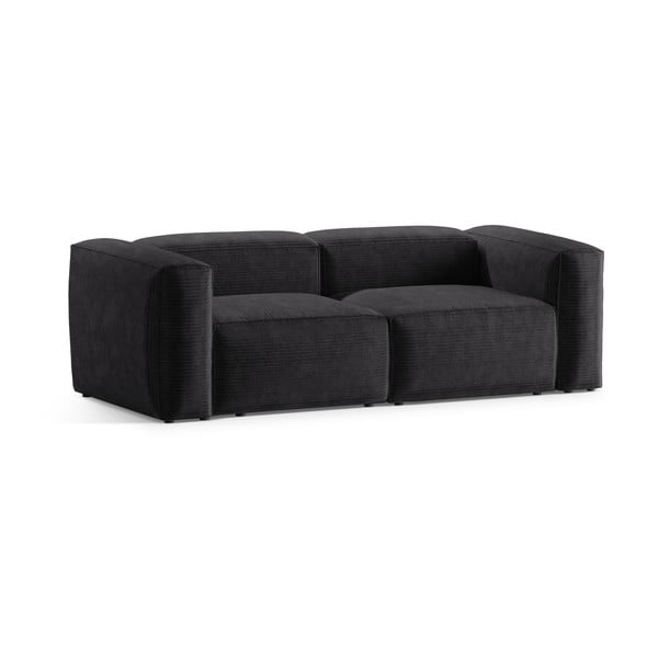 Ciemnoszara sztruksowa sofa 224 cm Bergamo – Cosmopolitan Design-image-2