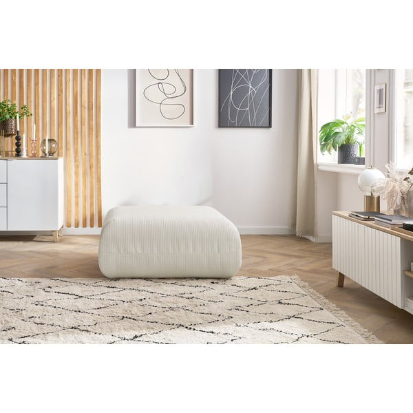Biały sztruksowy podnóżek Lecomte – Bobochic Paris-image-4
