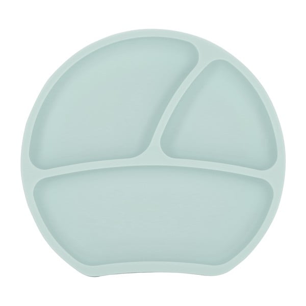Jasnoniebieski silikonowy talerz dla dzieci 19x20,5 cm – Kindsgut-image-3