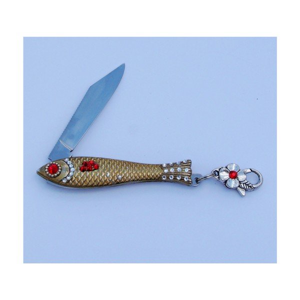 Scyzoryk rybka, biało-czerwone kryształki-image-1