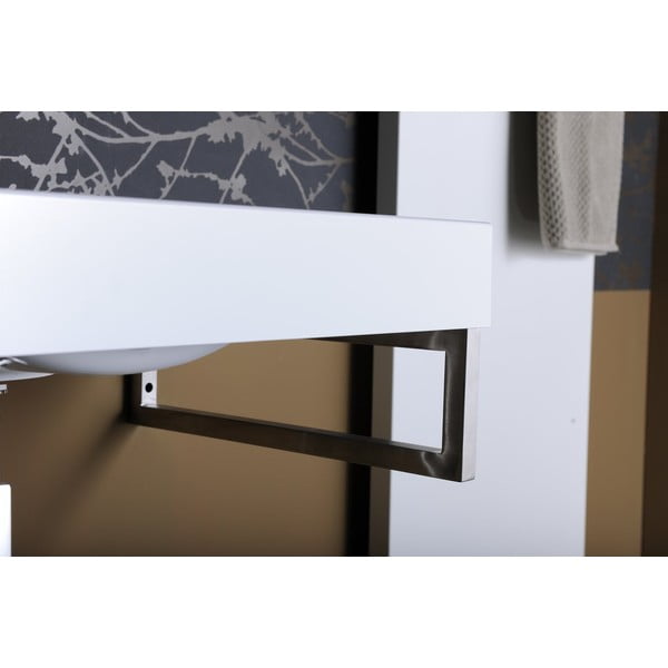 Stalowy stelaż pod blat w kolorze srebra 49x4 cm – Sapho-image-1