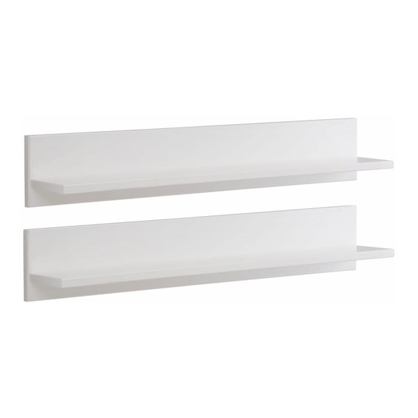 Biała półka wisząca z litego drewna sosnowego Støraa Salento-image-1