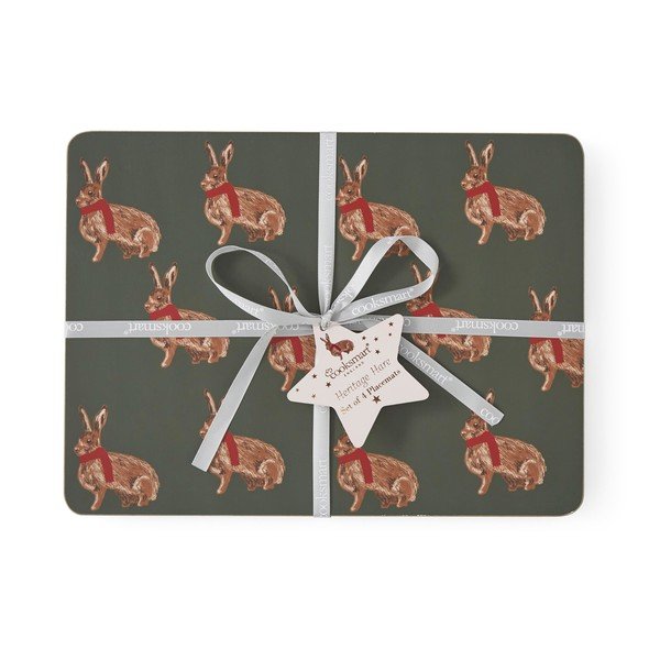 Korkowe maty stołowe zestaw 4 szt. 21,5x29 cm Heritage Hare – Cooksmart ®