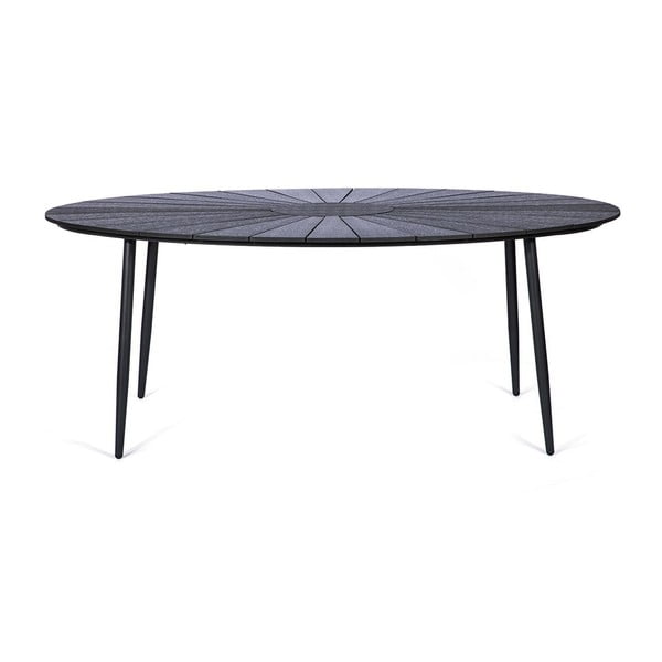 Zestaw 4 rattanowych krzeseł Sofia i czarnego stołu Marienlis – Bonami Essentials-image-1