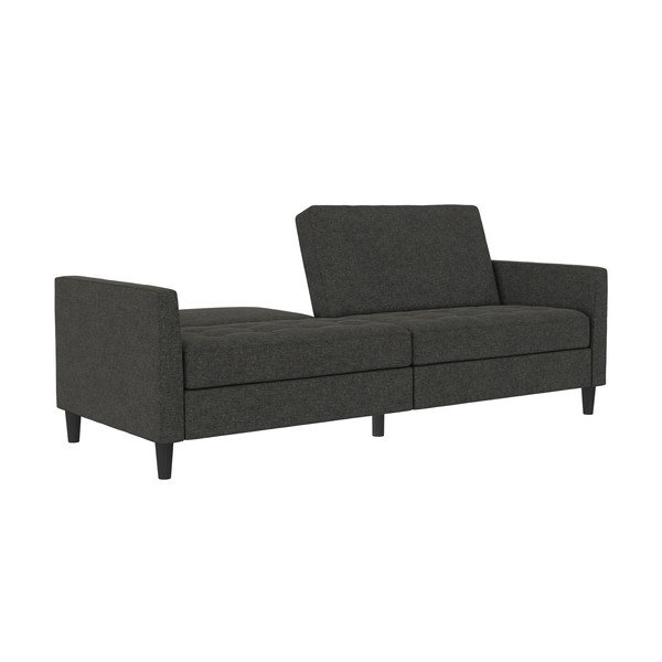 Ciemnoszara aksamitna sofa 207 cm Presley – Støraa-image-1