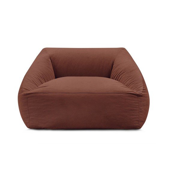 Pomarańczowy sztruksowy worek do siedzenia Lilibet – Bobochic Paris-image-2