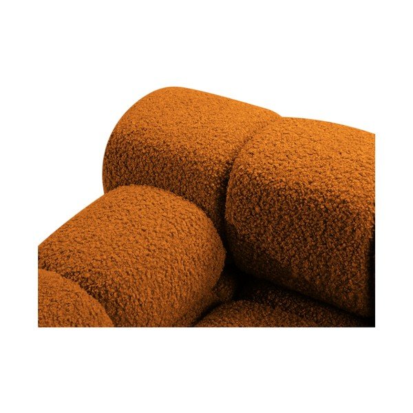 Sofa modułowa z materiału bouclé w kolorze terakoty 188 cm – Micadoni -image-4