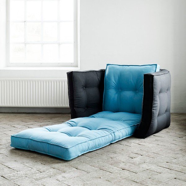 Fotel rozkładany Karup Dice Horizon Blue/Gray-image-2