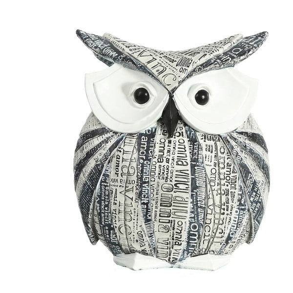 Czarno-biała figurka sowy Owl