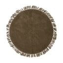Brązowy wełniany okrągły dywan ø 110 cm Lenea − Bloomingville